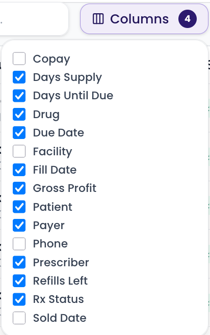 Customizable column views